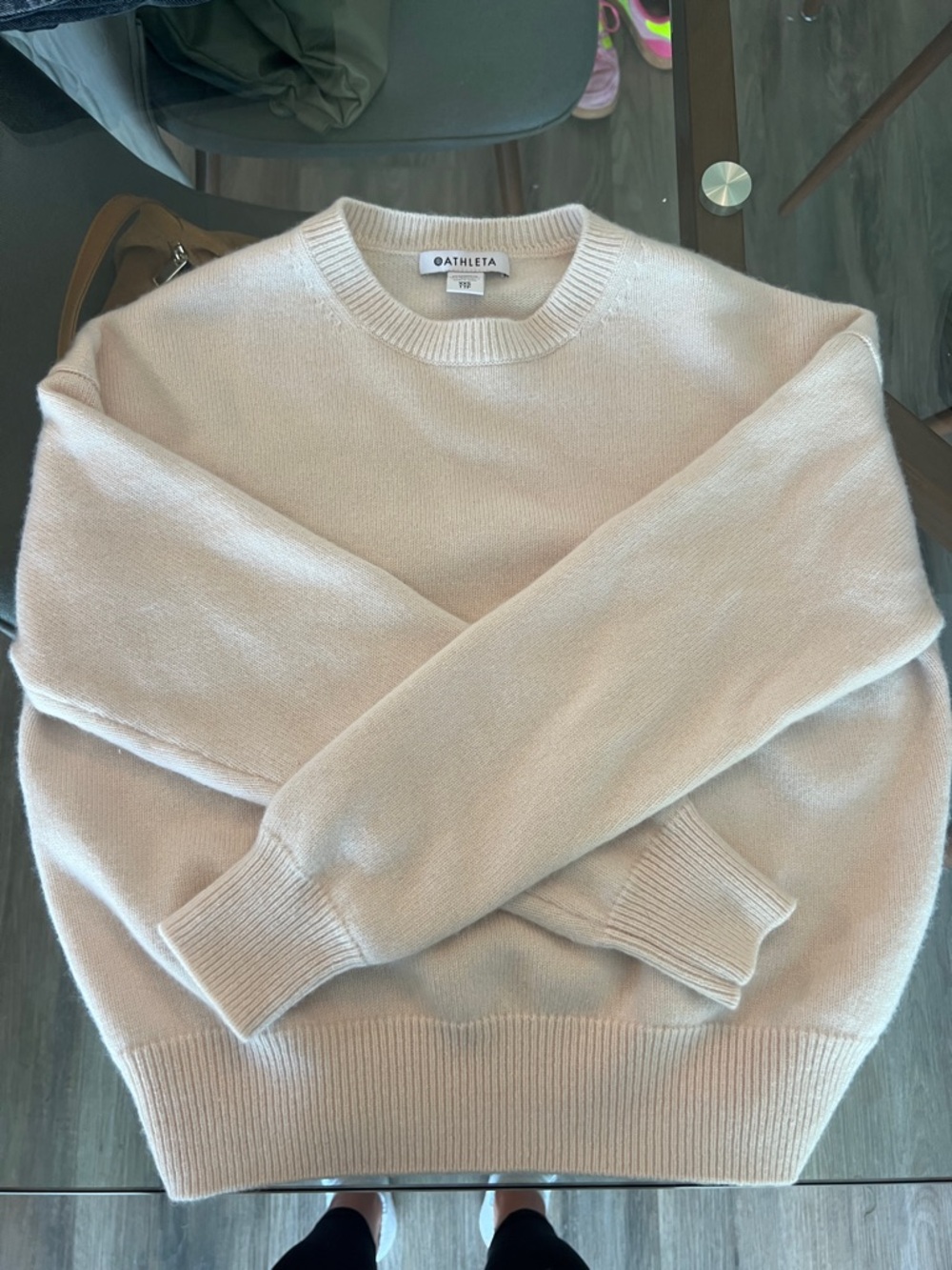 Athleta Men’s Crewneck Sweater in Soft Cream
